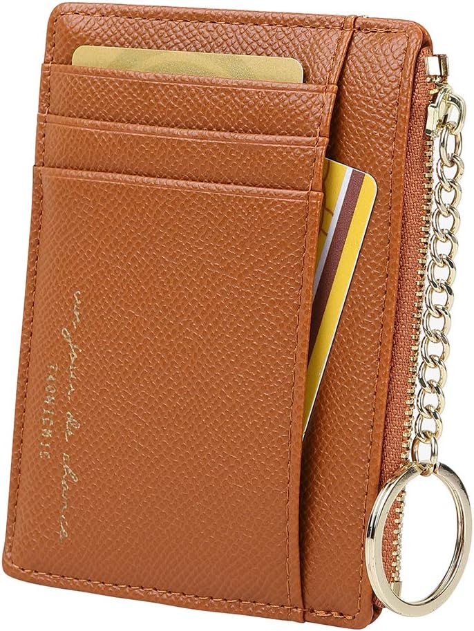 Women's 8 Cards Slim Minimalist Card Holder Coin Changes Purse Front Pocket Wallet B07VXC7YQ8