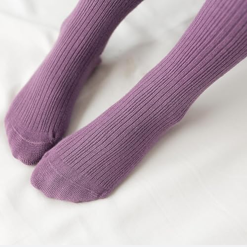 Miniatura 5 de vanberfia Medias de punto trenzado para bebés y niñas, medias de algodón 0-10T, paquete de 3