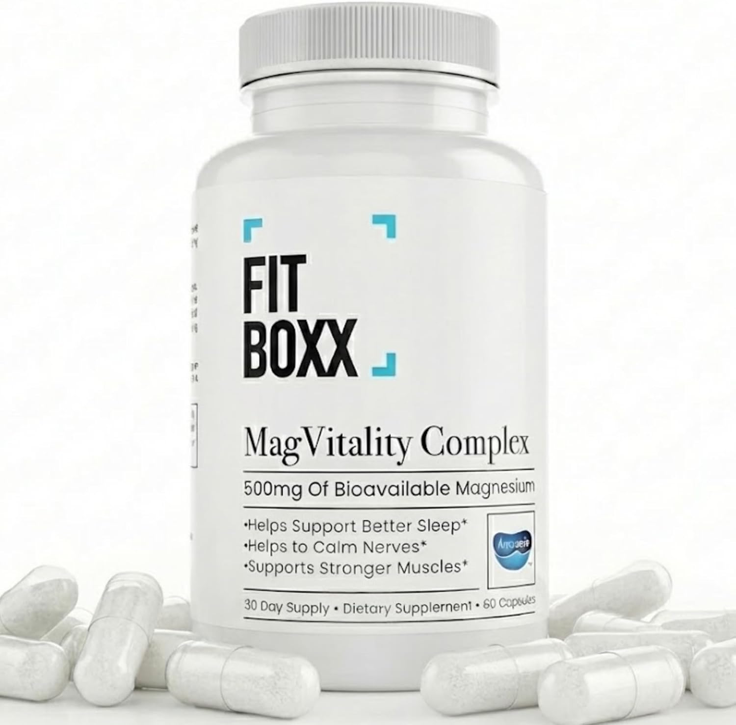 MagVitality Complex | 500mg Magnesium Blend | 5 Bioavailable Forms | Sleep, Muscle & Stress Support | 60 Capsules