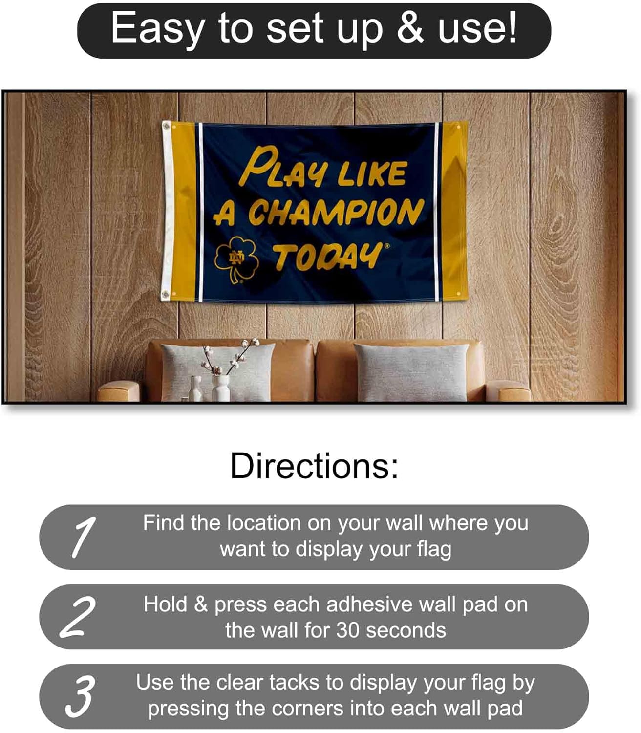 Irish Play Like a Champion Banner and Tapestry Wall Tack Pads - Image 4