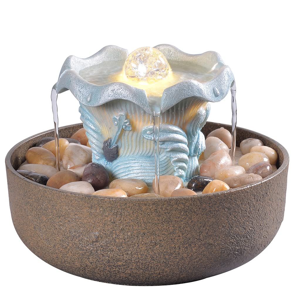 Buy GOSSI Tabletop Fountain Indoor Fountain Seaside Wave Feeling Water