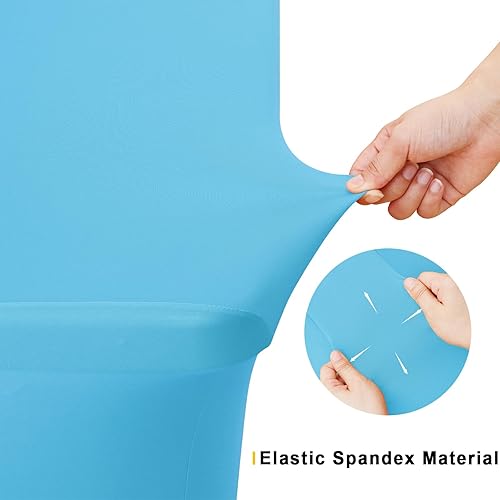 Miniatura 71 de Smiry Paquete de 2 manteles de elastano de 6 pies, elásticos ajustables, lavables y sin arrugas, rectangulares para mesa de patio, para exteriores,