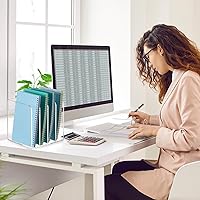 Vista 6 de Suzile Clear Acrylic Magazine File Holder with Vertical Compartments Desk Organizer Book Rack for Desk Sorter Paper Folder Office