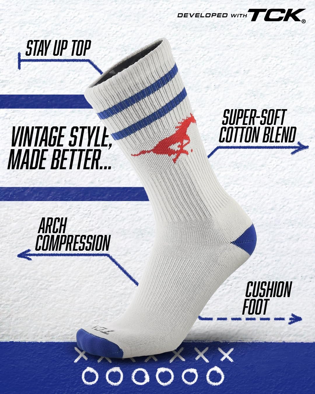 Vintage NCAA College Socks For Men and Women, Classic Soft Cotton Sock