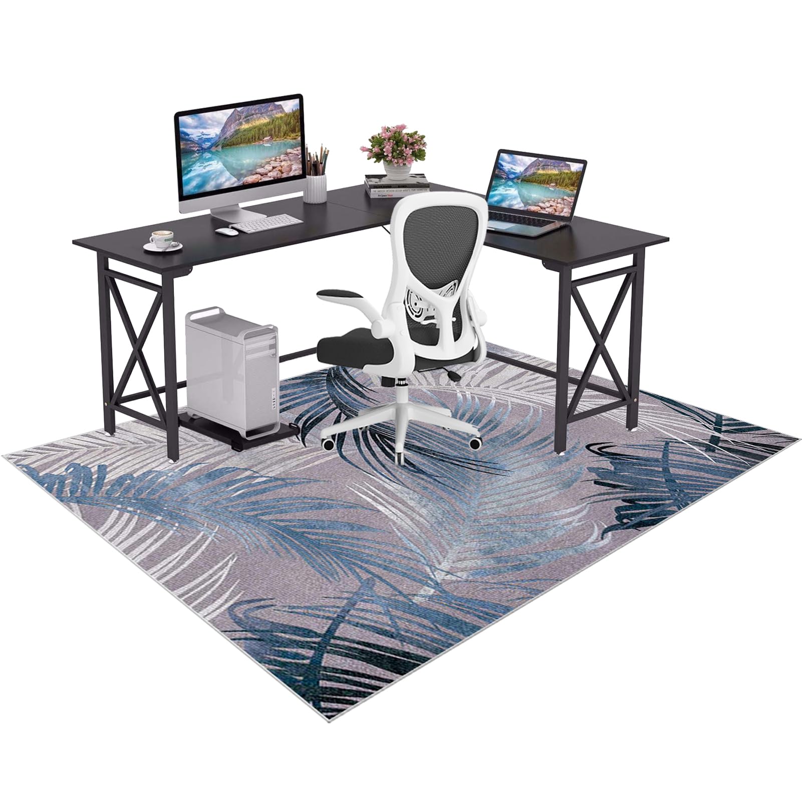 Office Chair Mats For Carpeted Heavy Duty Gaming Floor Mat Large Hardwood Floor Non Slip Rubber Backed Computuer Rolling Chair Washable For Home Office Carpet Protectors Chair Mats 60 x 110 cm