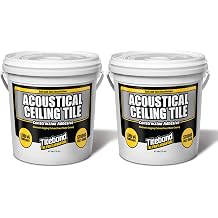 Titebond Acoustical Ceiling Tile Construction Adhesive, 1 Gal. 2 Pack Water-Based Glue for Drywall, Concrete, Metal & Wood, No-Sag Installation, VOC-Compliant, Nonflammable 2706