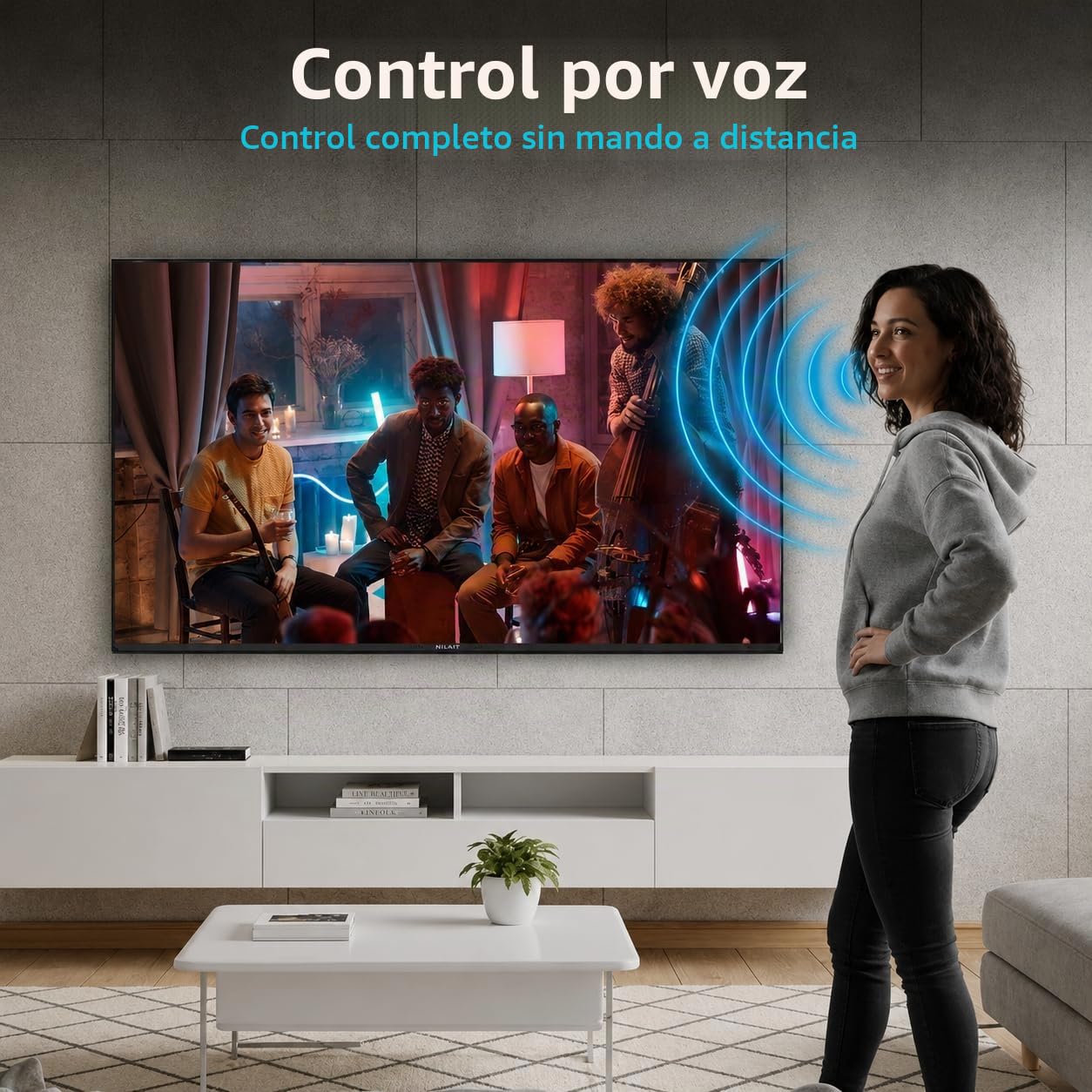 Nilait Prisma 55UD7004ST 55" Smart TV 4K UHD, LED, WebOS, HDR, WiFi, Control por Voz, Televisor 55 Pulgadas Ultra HD