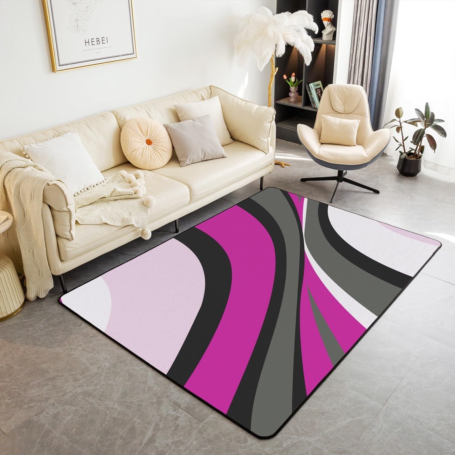 Tapis de sol de jeu pour chambre d'enfants et salon imprimé 3D 100x150