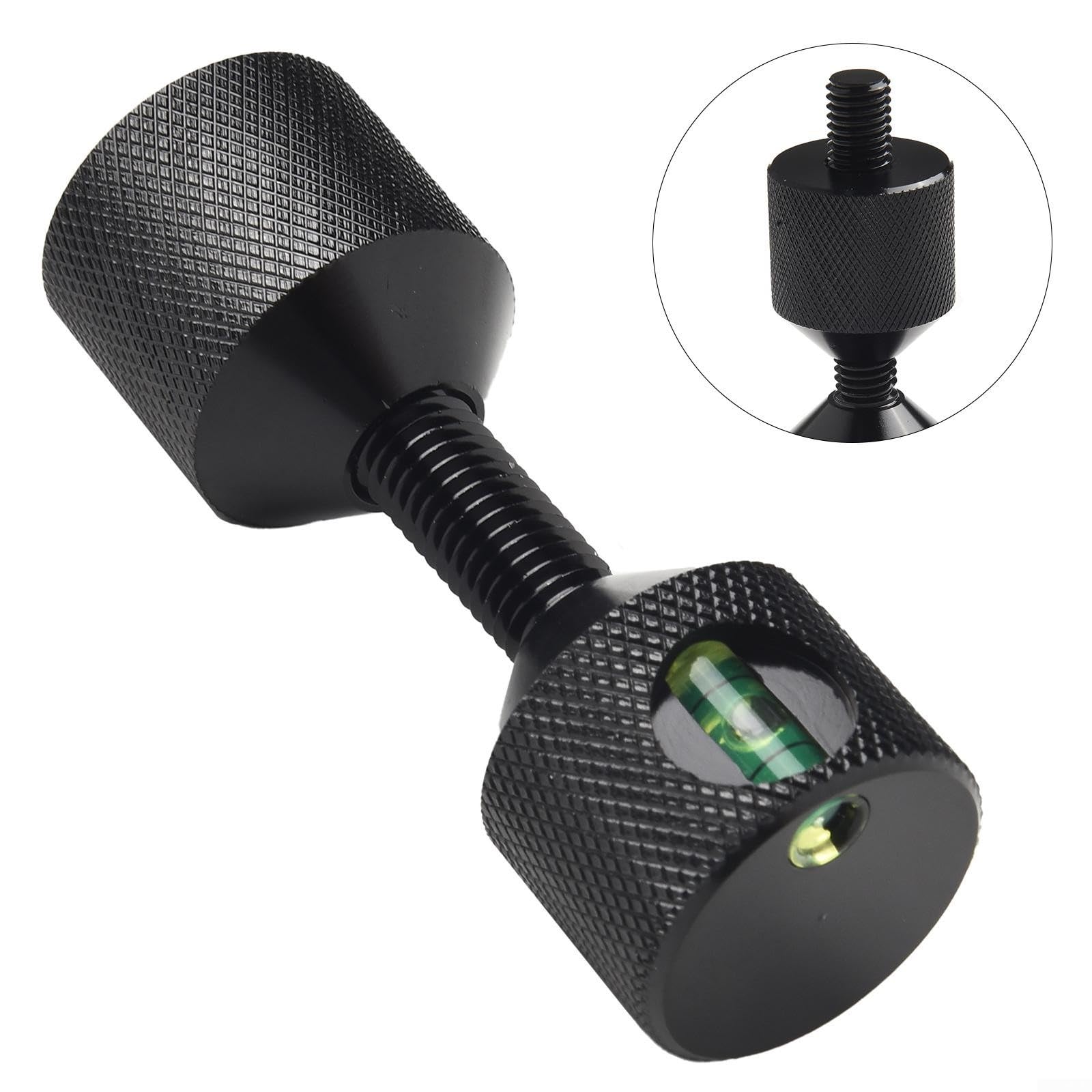 Flansch Ausrichtstift 2-Loch mit Integrierter Wasserwaage, Positionierdorn aus 6061 Aluminium eloxiert für ASME 150LB Flansche 1/2 bis 14 Zoll, Präzises Werkzeug(black4pcs)