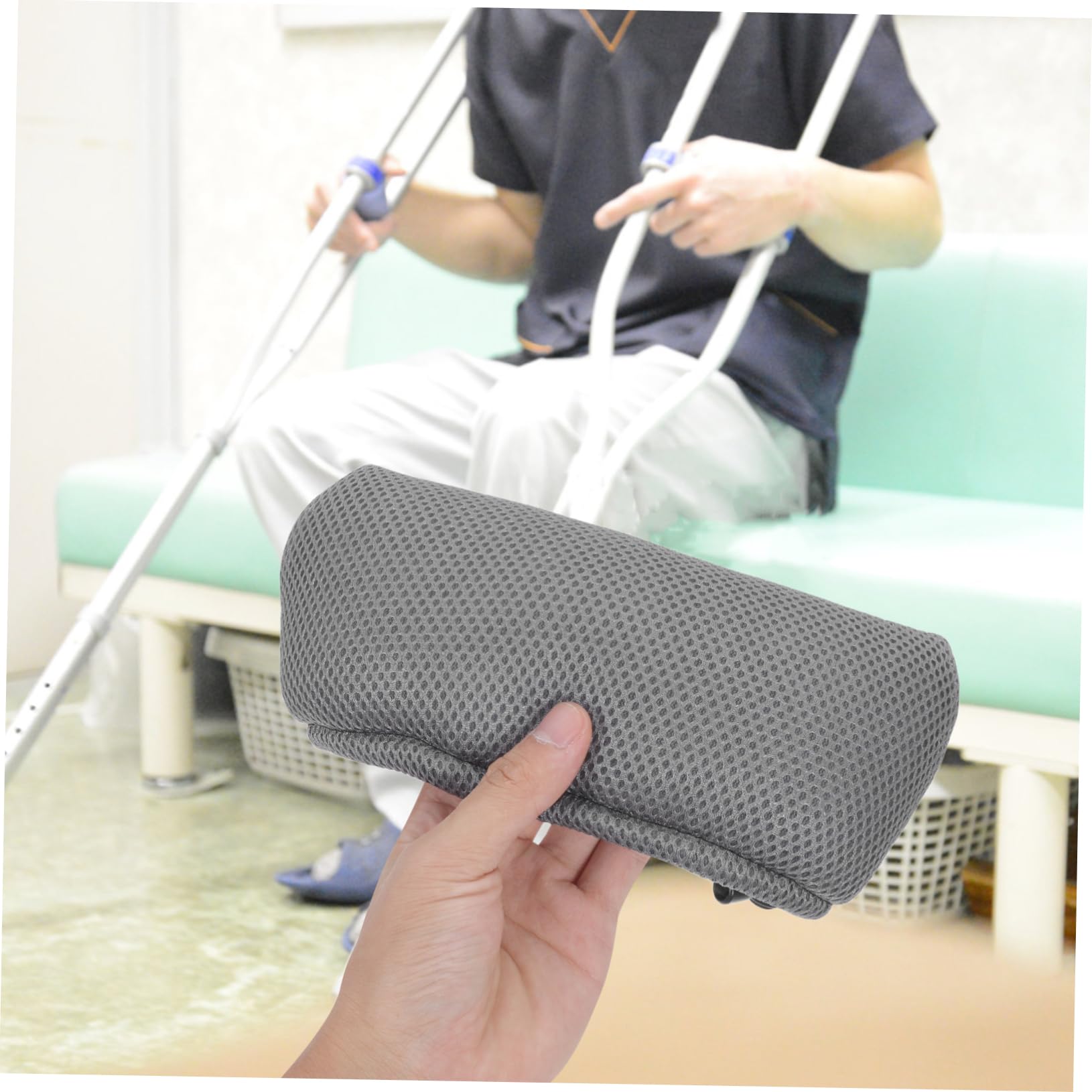 Healvian 1par Almohadillas De Axila Resistentes Al Desgaste Para Muletas Funda Portátil y Cómoda De Protección y Transpirable Para Uso Diario