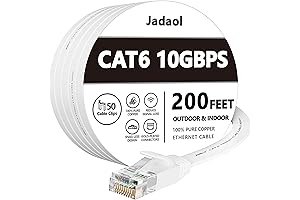 200 ft Cat6 Ethernet Cable: High-Speed, Indoor/Outdoor Internet Solution