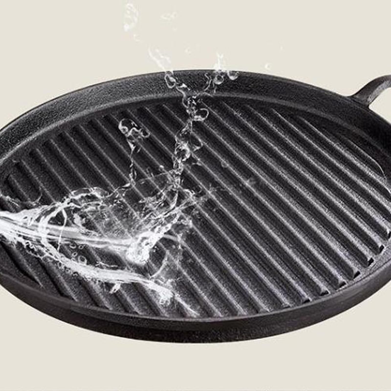 Práctica olla de hierro para microondas, diseño de textura elevada para obtener resultados crujientes, sartén segura
