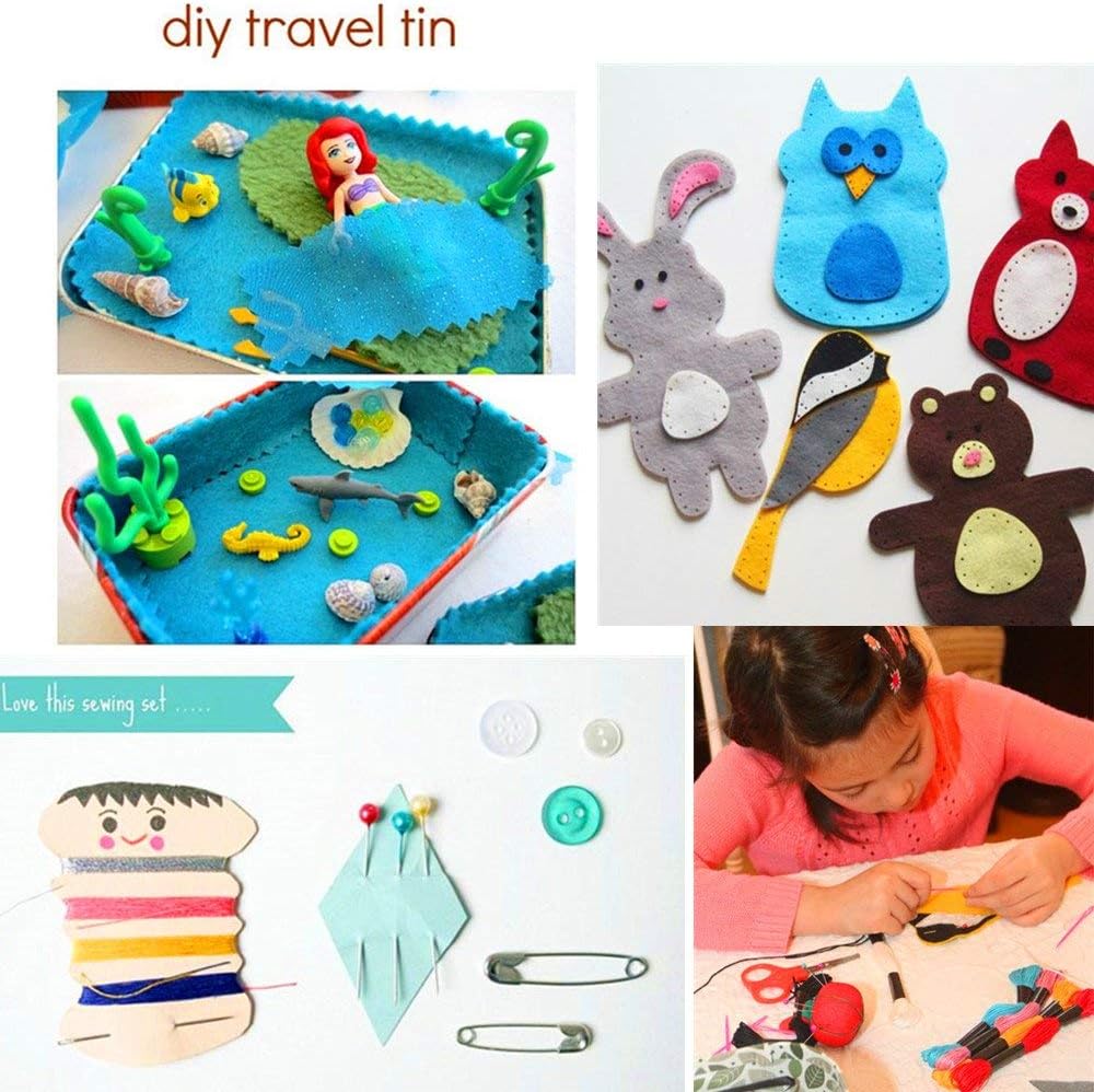Sewing KIT, DIY Sewing Supplies with Sewing Accessories, Portable Mini Sewing Kit for Beginner, Traveller and Emergency Clothing Fixes (L)
