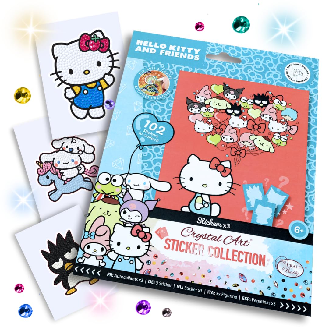 Amazon.co.jp: CRYSTAL ART ハローキティとお友達 ステッカーパック