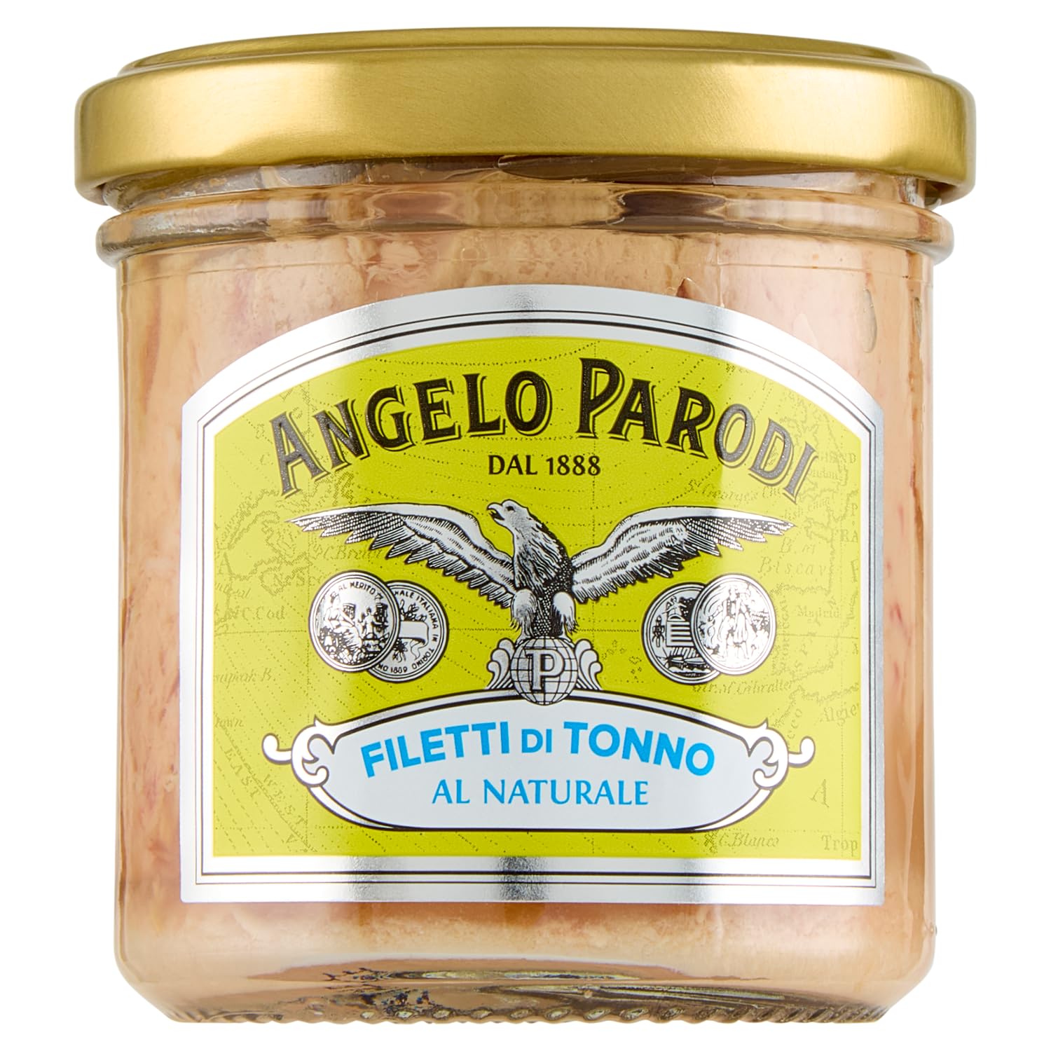ANGELO PARODI - Filetti di Tonno al Naturale Lavorati a Mano Tonno a Pinne Gialle in Vaso Vetro 12 Confezioni da 150g