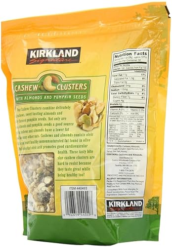 Miniatura 6 de Kirkland Racimos de anacardos con almendras y semillas de calabaza sin gluten 32 onzas paquete de 2