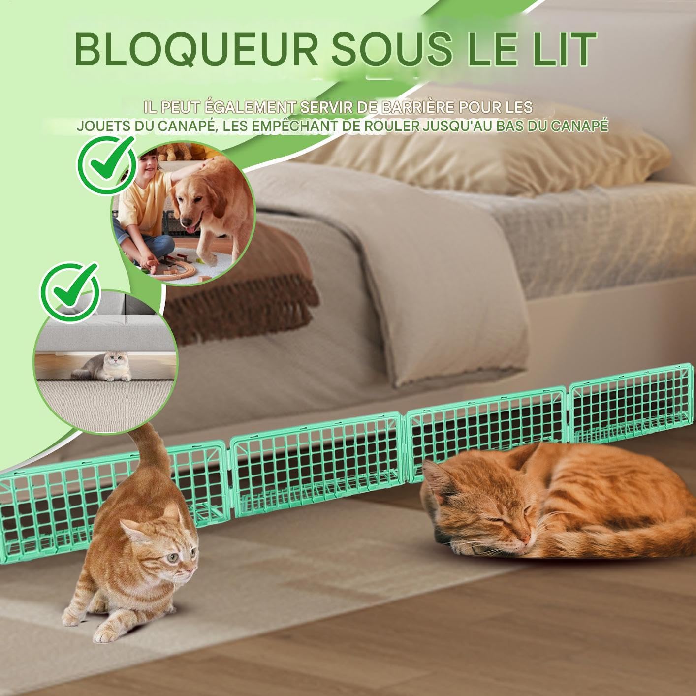 Protector de sofá – Protector de Esquina Ajustable | Protector para Muebles de casa, Animales o, sofá Dormitorio