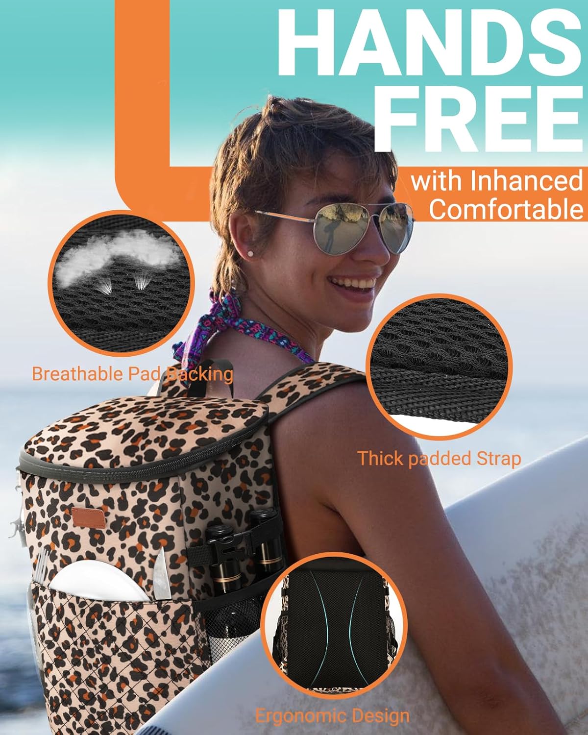 ユニハイキング用キャンプクーラーバックパック