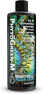Brightwell Aquatics PhytōGreen-M Marine Phytoplankton for Reef Aquariums – Supports Corals, Sponges, Clams, Tube Worms & Filter Feeders – Amino Acids, EPA, 125 ml