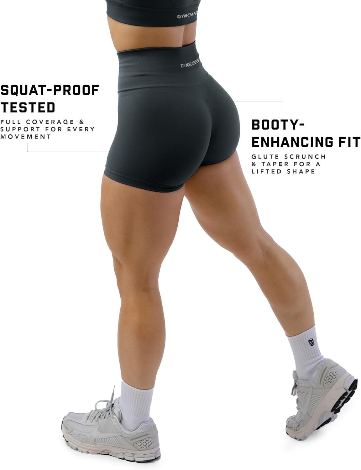 Gymreapers Halo Seamless Shorts for Women - Squat Proof High Waisted Glute Scrunch, Quick Drying Biker, Yoga Running Gym - Image 2