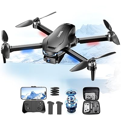 Drone with AI Optical Flow & AI Voice/Gesture Control, 1080P FHD FPV Camera for Kids Beginners Adults, Brushless Motor Foldable RC Drone, One-Key Start, 3D Flips, 2 Batteries 26 Min, Indoor/Outdoor
