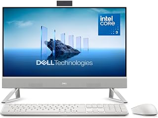 Dell EC24250 24" All-in-One PC: Intel Core 3 100U, 8GB DDR5, 512GB SSD, 23.8" FHD IPS, Windows 11 - White