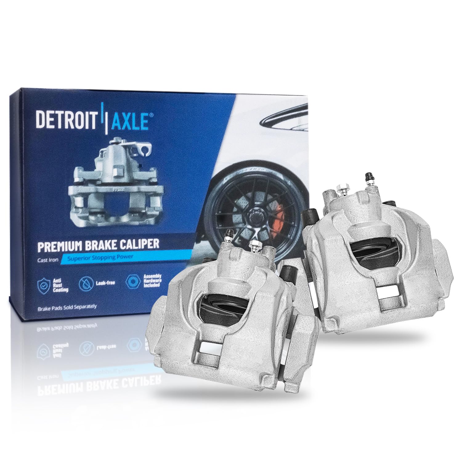 Detroit Axle - Pair Front Brake Calipers for 2013-2020 Ford Fusion