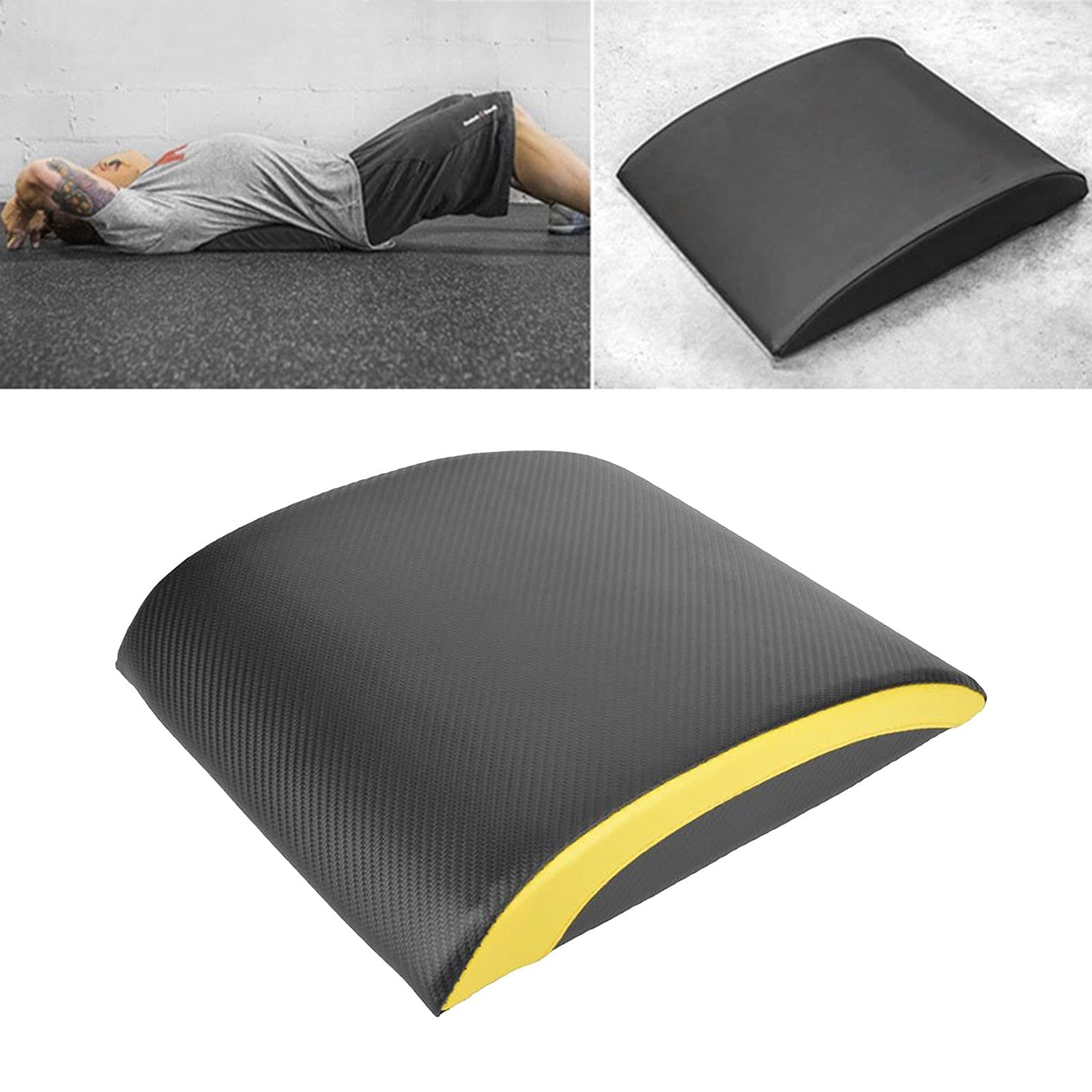 DieffematicYJD Mata do jogi Ćwiczenie czarne 1 ab mat, siłownia i trening, joga trener asystenta mata, treningi Motion Ab Pad