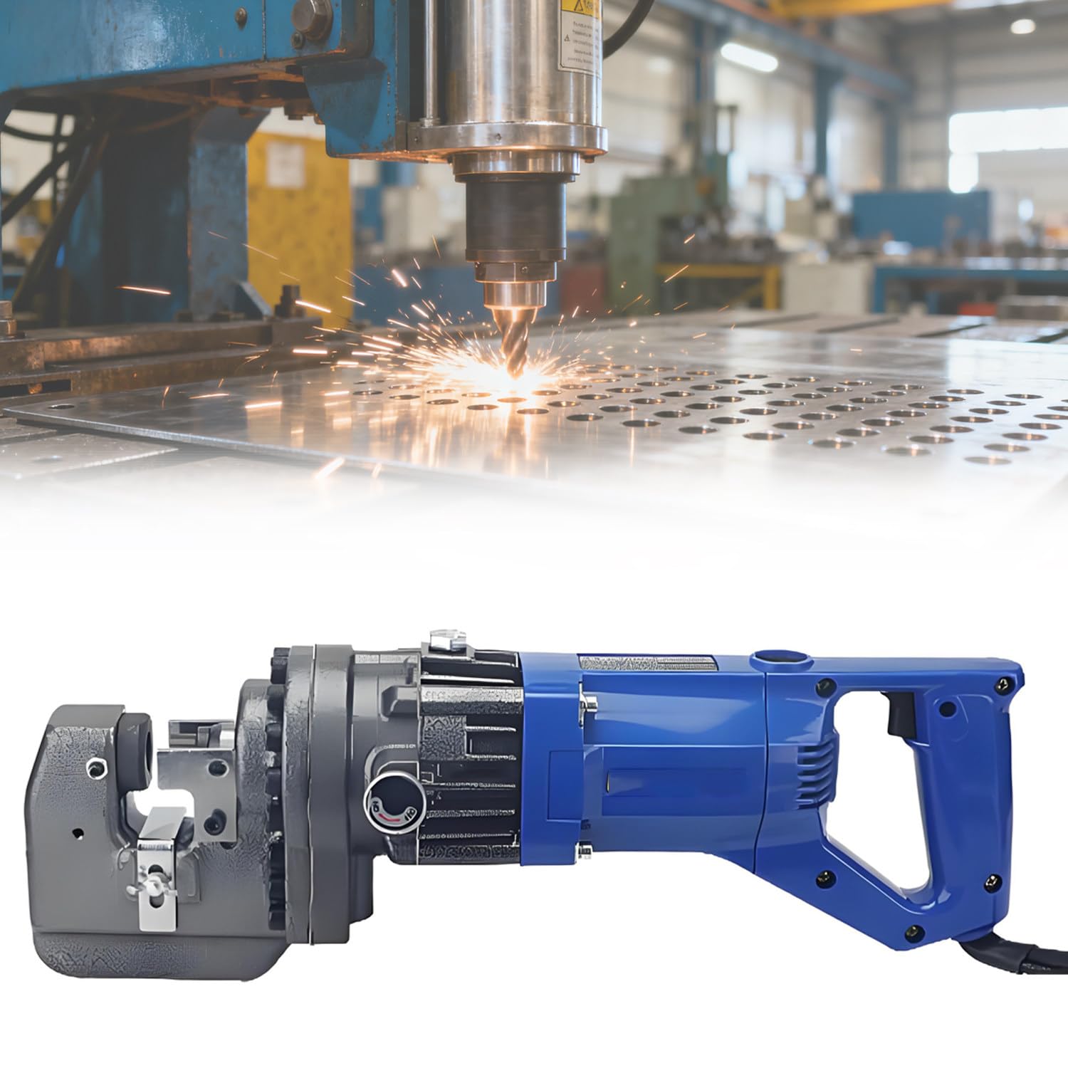 Maszyna Dziurkowania Metalu,Dziurkarka Hydrauliczna Elektryczna,Głębokość Gardzieli Kątownika Stalowego 40 Mm,Głębokość Gardzieli Kanału Stalowego 50 Mm,do Budowlanych AngleSteel