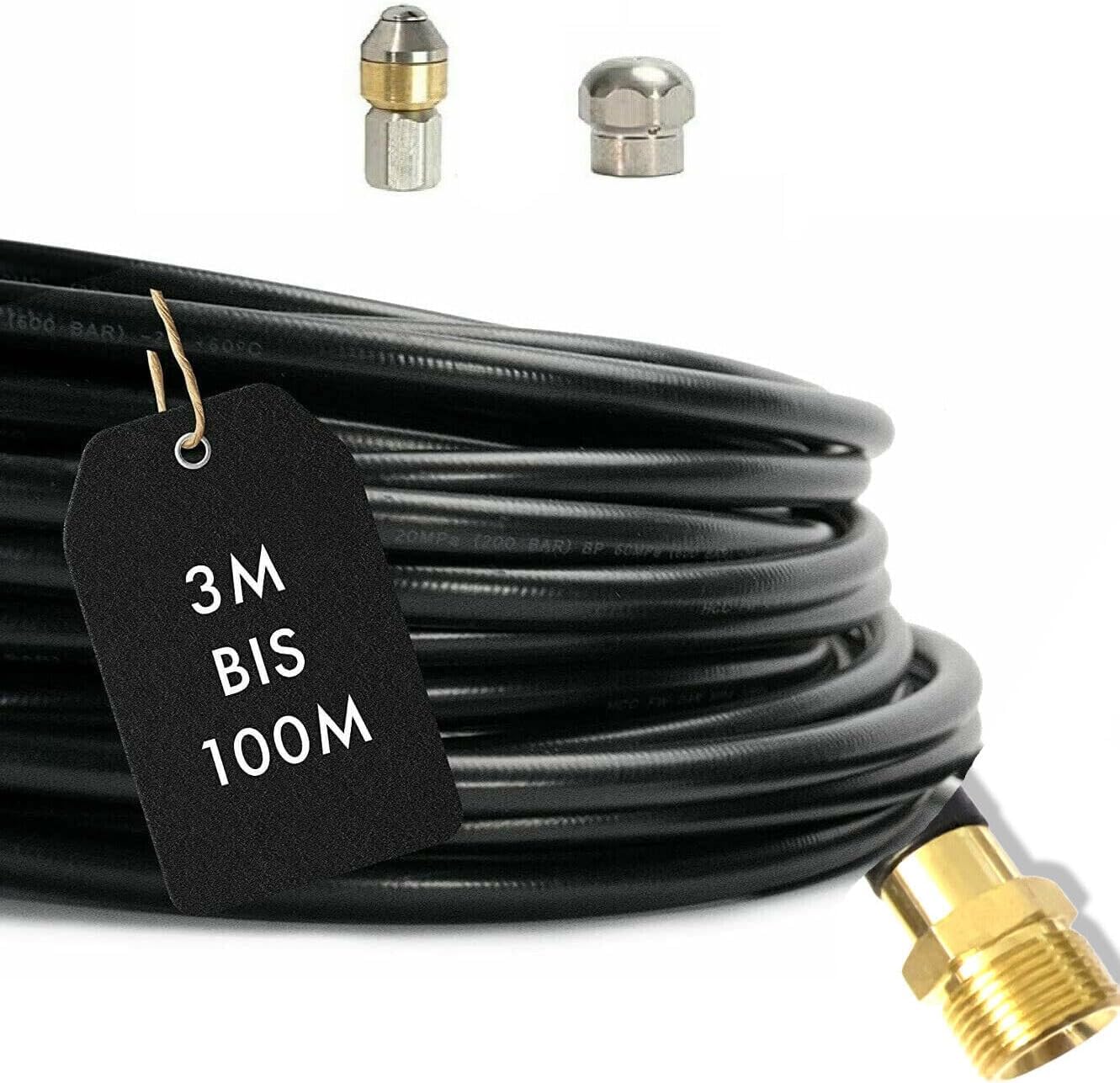 Kit Desatascos Cañerías 30M Rohrreinigungsschlauch Abflussreiniger Kanalratte Für Kärcher Manguera Alta Presión 200 Bar