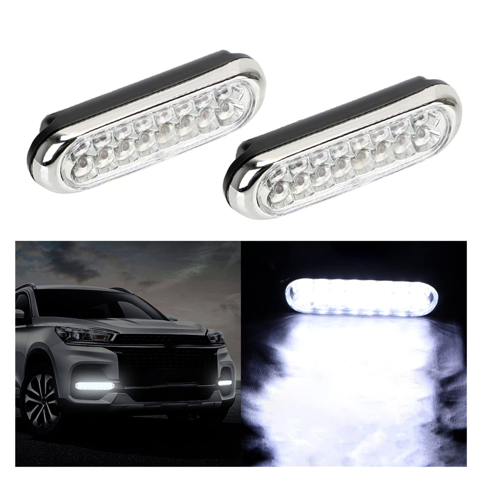 Fendinebbia Luce Di Marcia Diurna Per Auto Fendinebbia Luce Bianca 16 - Car Van DRL Luce Di Guida Diurna DRL Lampada Di Marcia Diurna