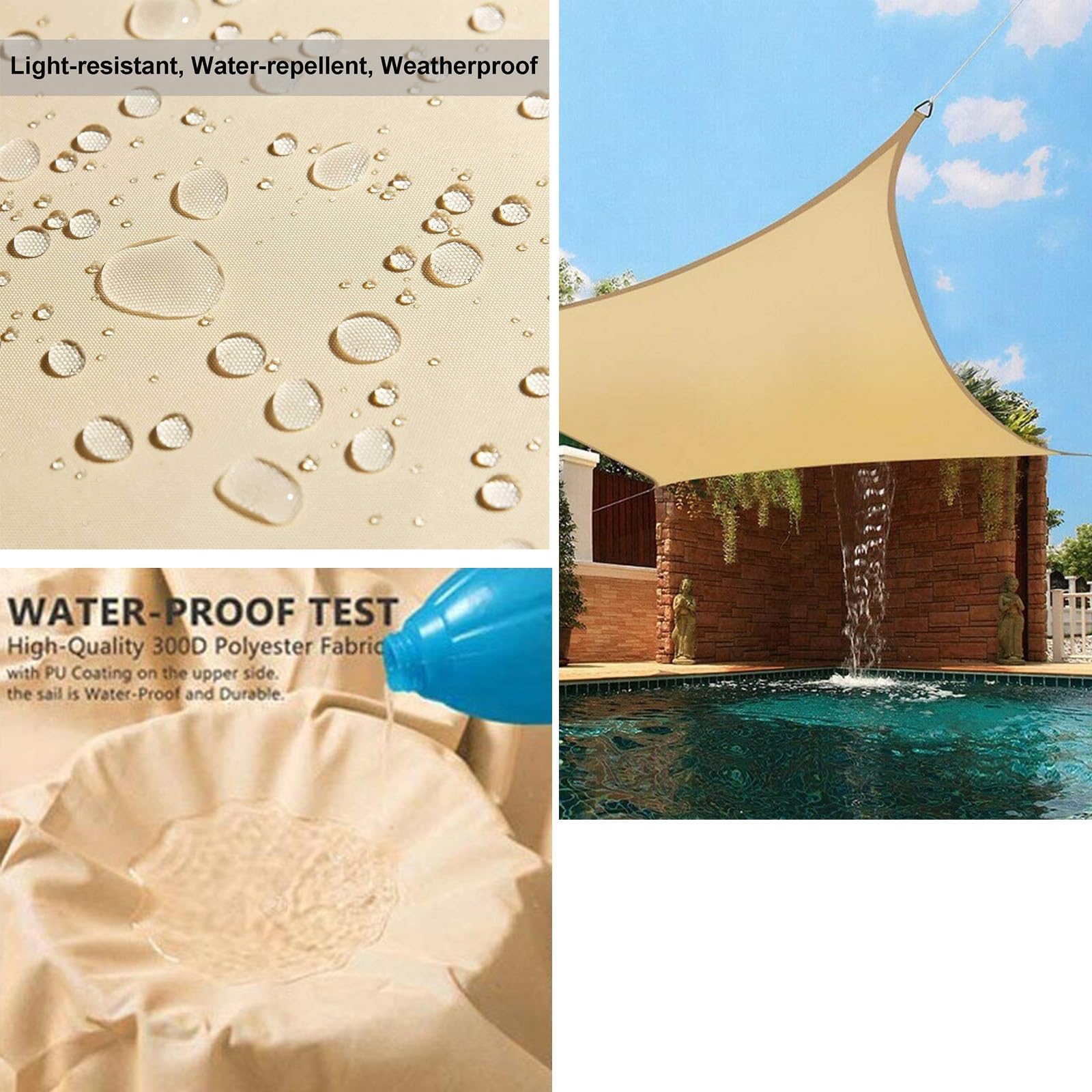 sonnensegel uv schutz test V3VOGUE Wetterschutz Sonnenschutz, Markisen Wasserdichtes 98% -Schutz, Atmungsaktiv Polyester Schattenspender,Für Garten Outdoor,Terrasse,Hinterhof,Camping Sonnenschirme Garten fahrradbeleuchtung 60 lux Tavaler Shopify Date Listed : 2021-08-11 Größe:10.0