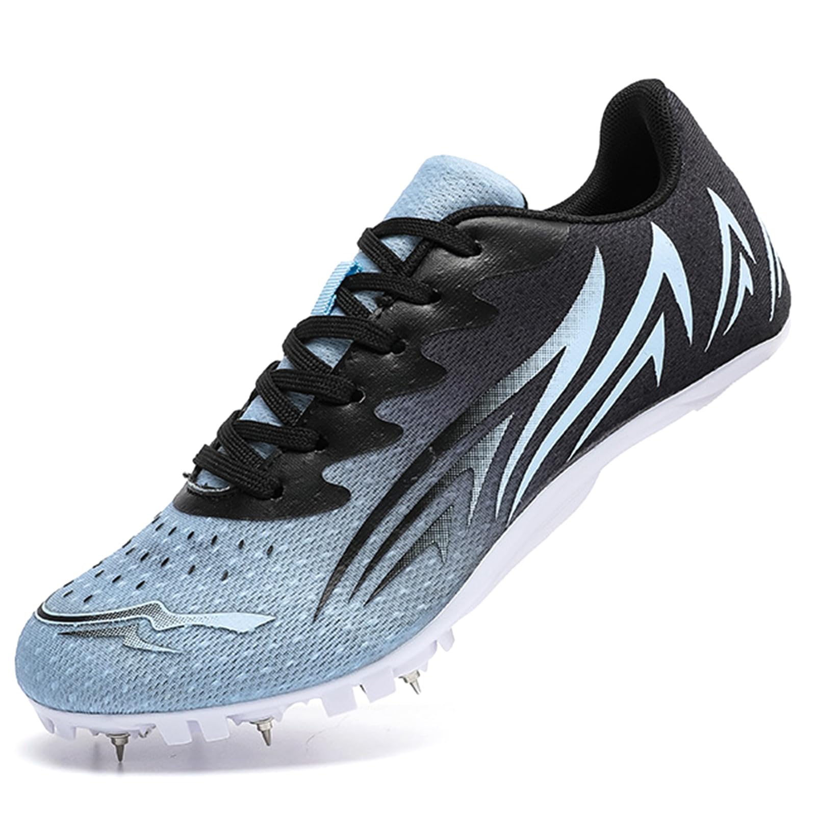 NGARY Zapatillas de Atletismo con 8 Clavos Hombre Zapatillas De Pista Y Campo Resistente Al Desgaste Antideslizantes para Sprint Running