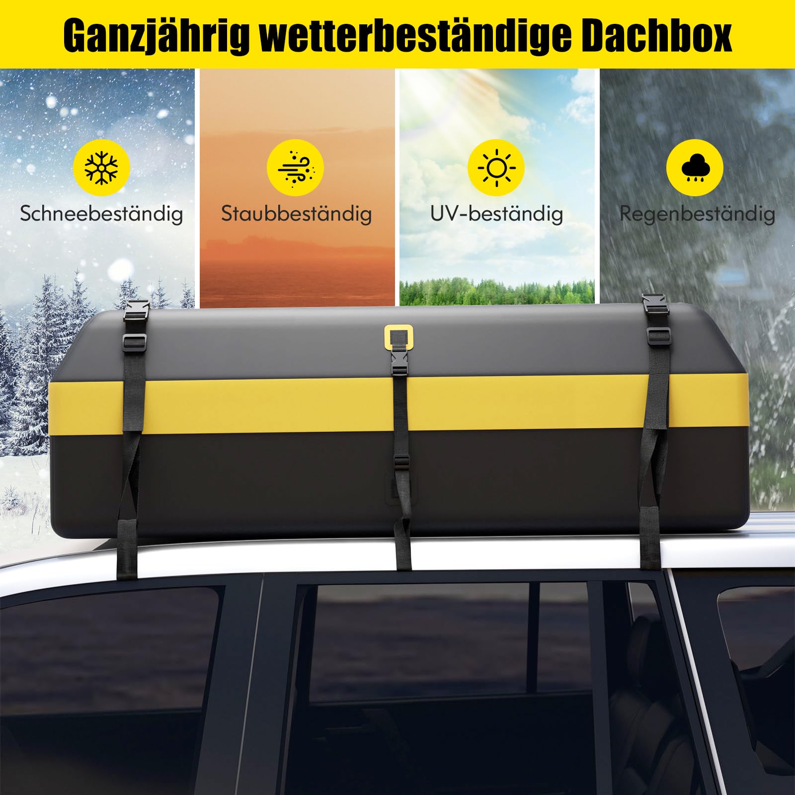 Auto Dachbox,15 Kubikfuß Dachkoffer,1000D Wasserdi Produktbild-Vorschau 8