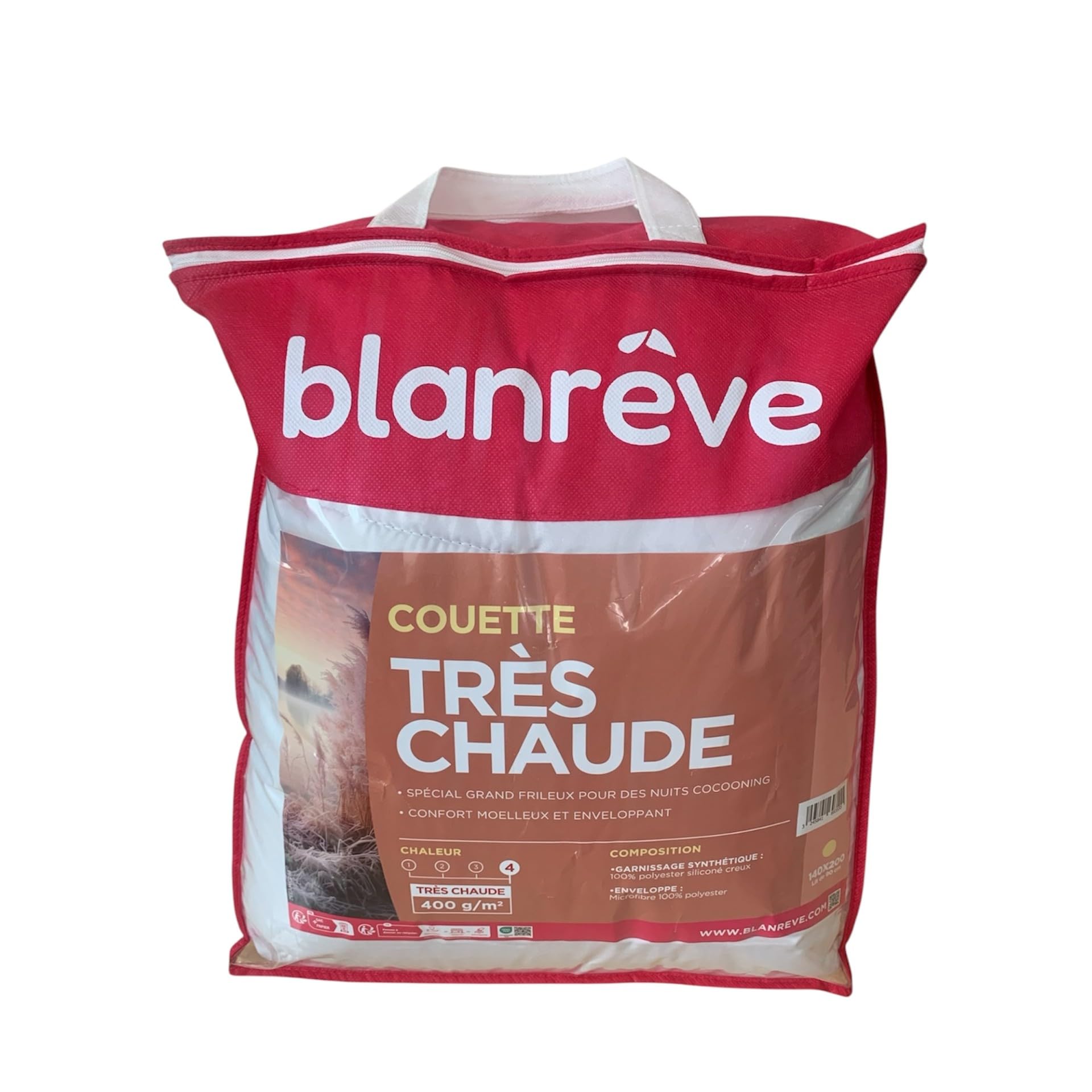 Couette très chaude en microfibre 140 x 200 cm Blanrêve contre les nuits froides