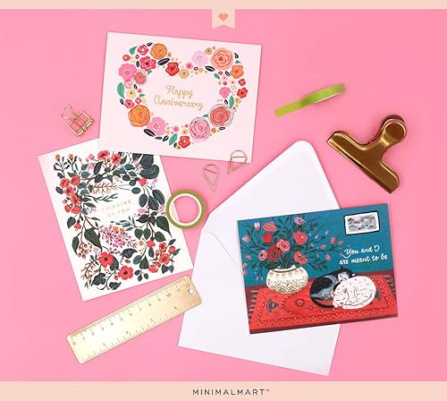 Miniatura 8 de – Organizador para surtido de tarjetas de felicitación, premium, 32 diseños únicos, cumpleaños, agradecimiento, que te mejores, felicitaciones,