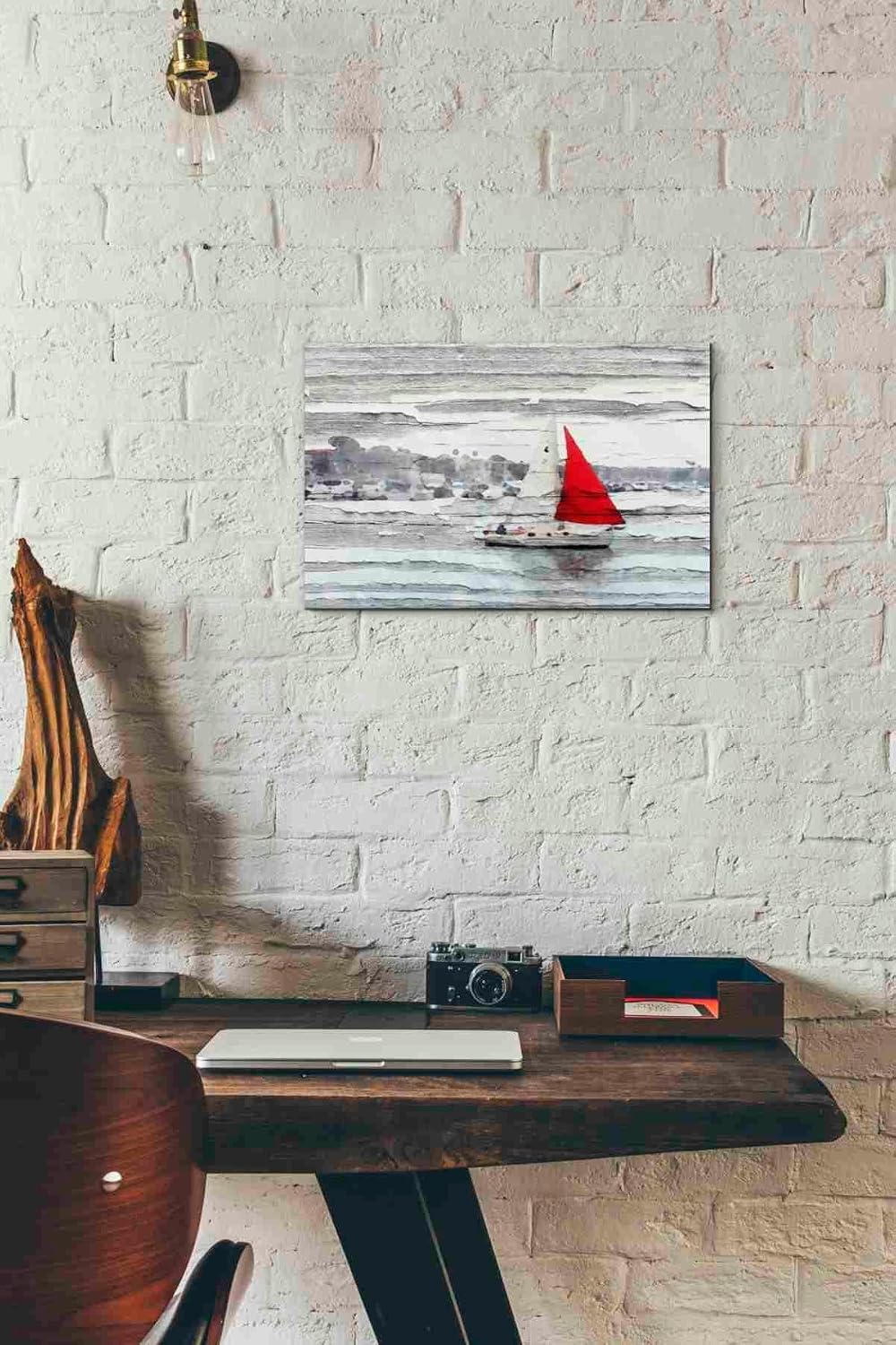 Epic Graffiti 'Scarlet Sails' by Irena Orlov, Canvas Wall Art, 18"x12"