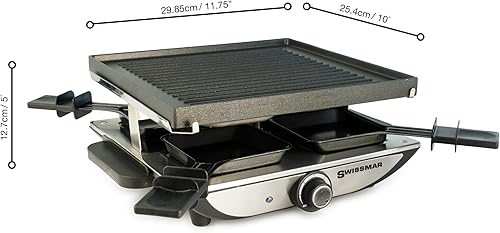 Miniatura 2 de Swissmar Raclette de acero inoxidable para 4 personas Ginebra
