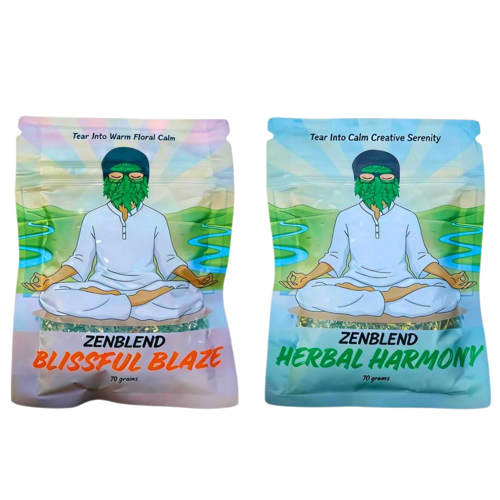 ZenBlend | Blissful Blaze & Herbal Harmony | Herbal Smoking Duo | Pack of 2-image-1