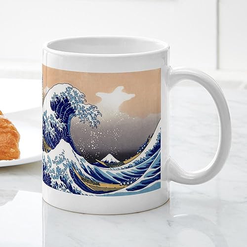 Miniatura 3 de CafePress The Great Wave Off Kanagawa - Taza de café de cerámica, taza de té de 11 onzas
