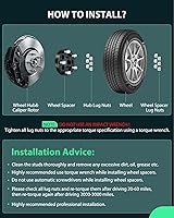 Vista 5 de SCITOO 2 adaptadores de rueda de 5 x 4.5 a 5 x 5.5 pulgadas, paso de rosca de 1/2, orificio de cubo de 2.874 in, 5 lengüetas, espaciadores de rueda