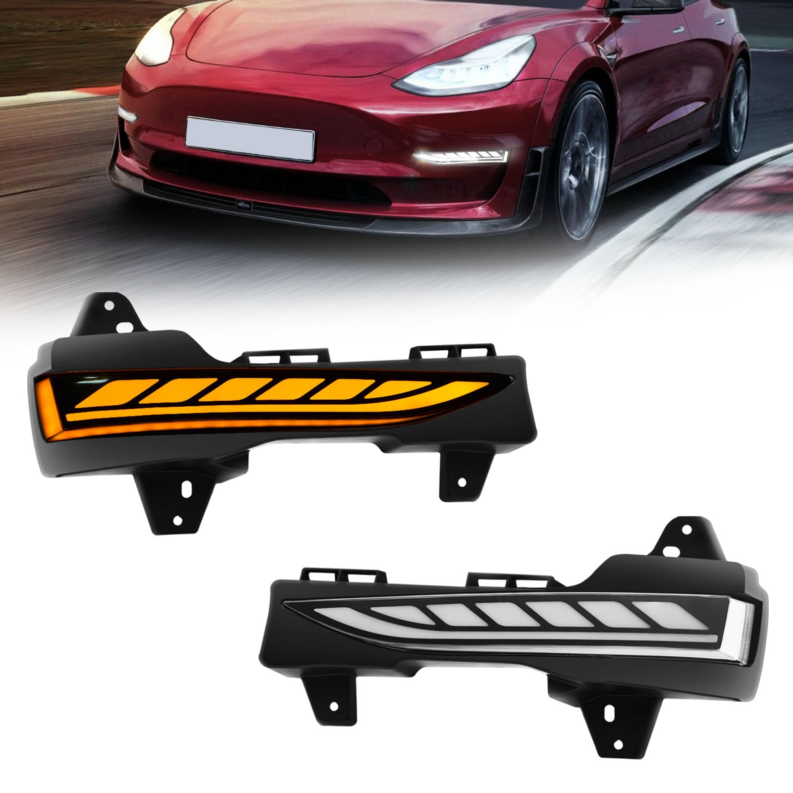 Amazon.com: OKSIWA Sequential LED Daytime Running Lights For Tesla