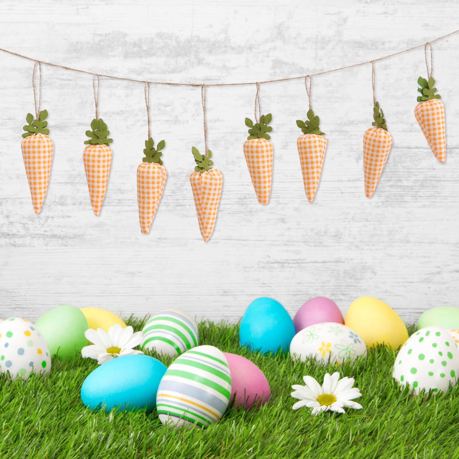 Ipetboom 1pc Easter Carrot Hanging Carrot Hanging Ornaments Artificial Mini Carrots Rustic Spring Pendant Decorations Bunny Carrot Fabric Wall Ornament for Party Wall Fireplace Window Decors