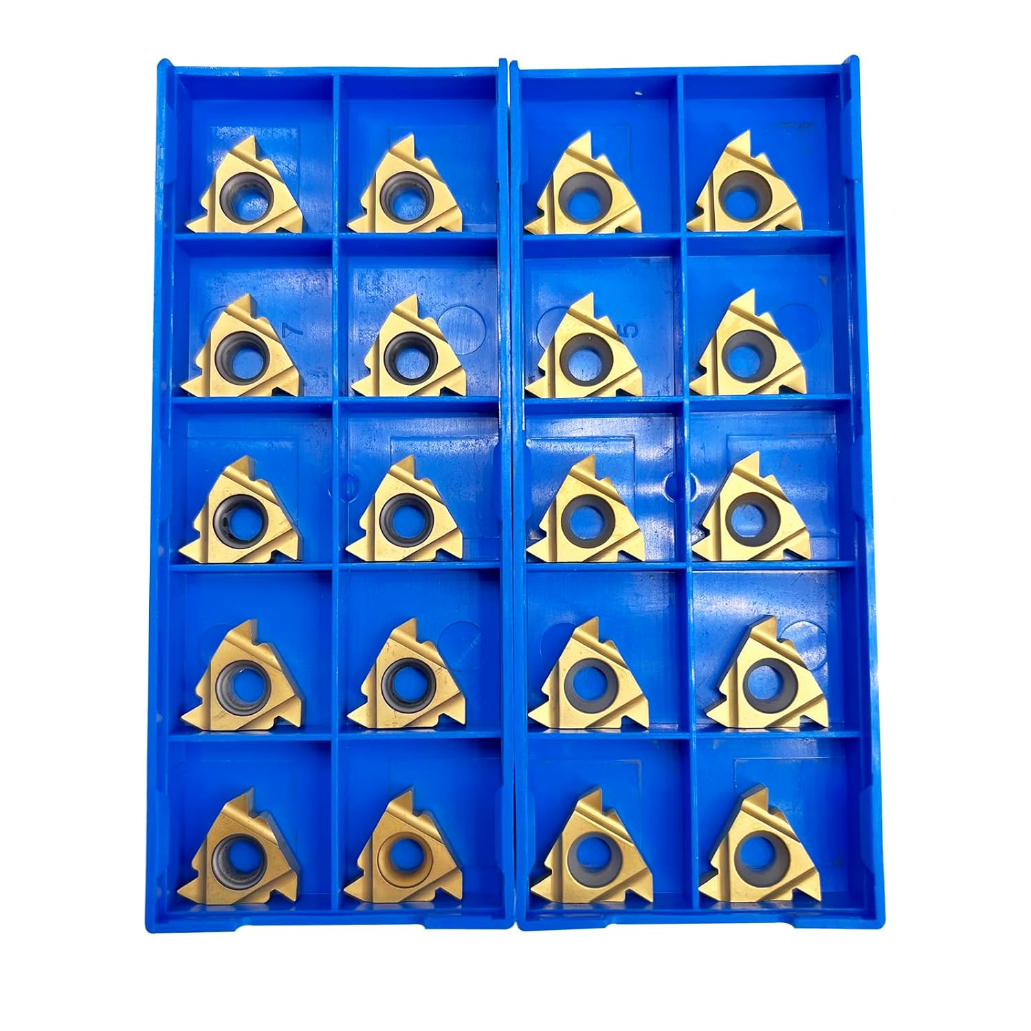 16ER AG60/16IR AG60 CNC Lathe Indexable Threading Carbide Cutting Insert，Internal External Threading Inserts for Netal Lathe Tools (20pcs 16ER AG60)