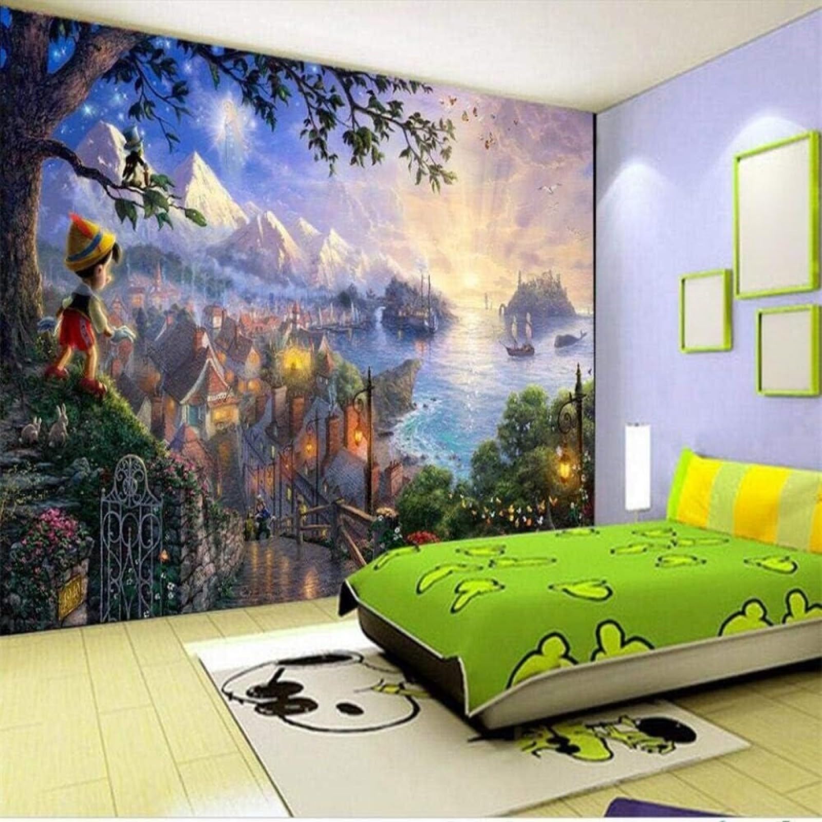 Papel pintado 3D de seda XLMING con paisaje de montaña para comedor elegante