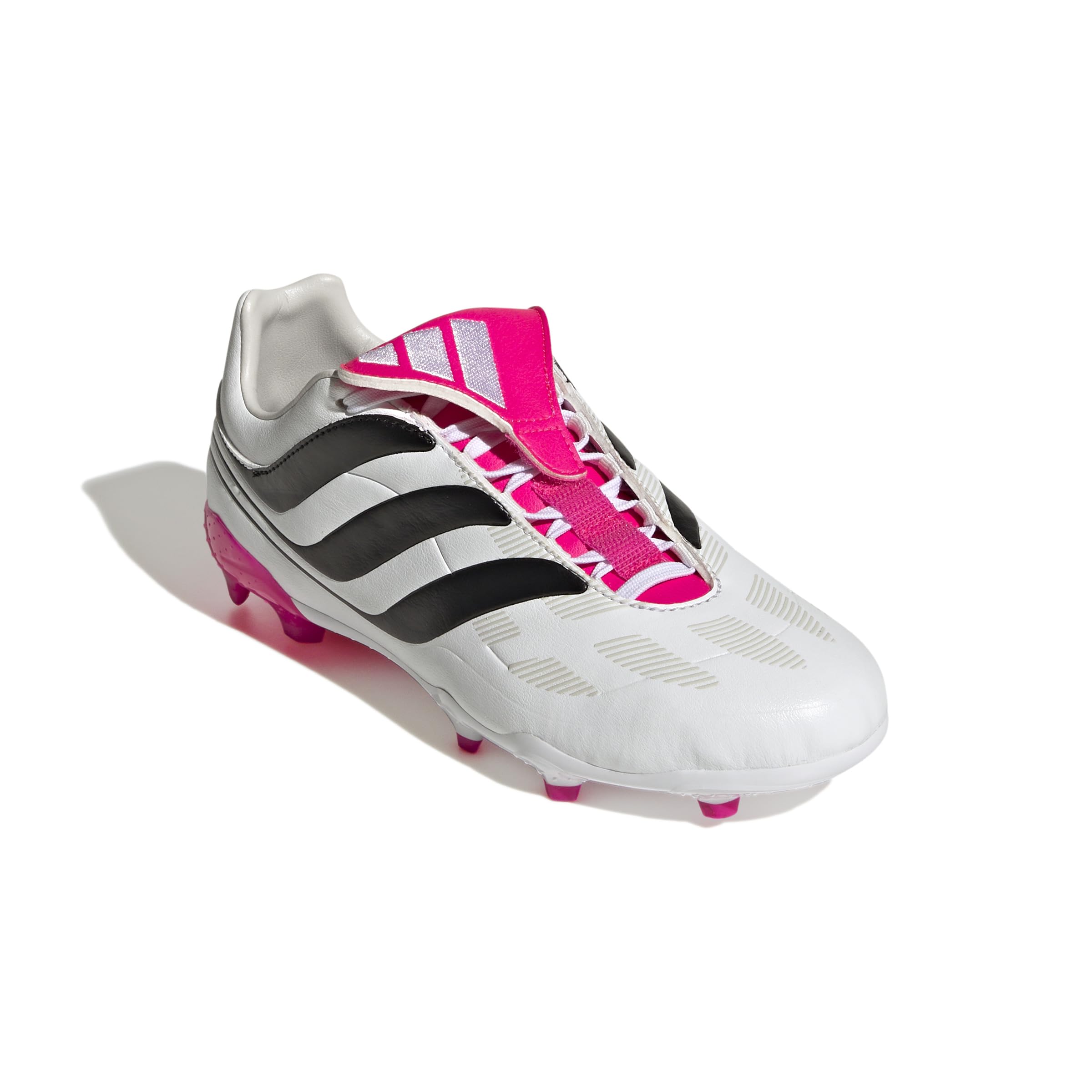 adidas Predator Precision.3 młodzieżowe korki do ziemi, Cloud White/Core Black/Team Shock Pink, 1 US Big Kid