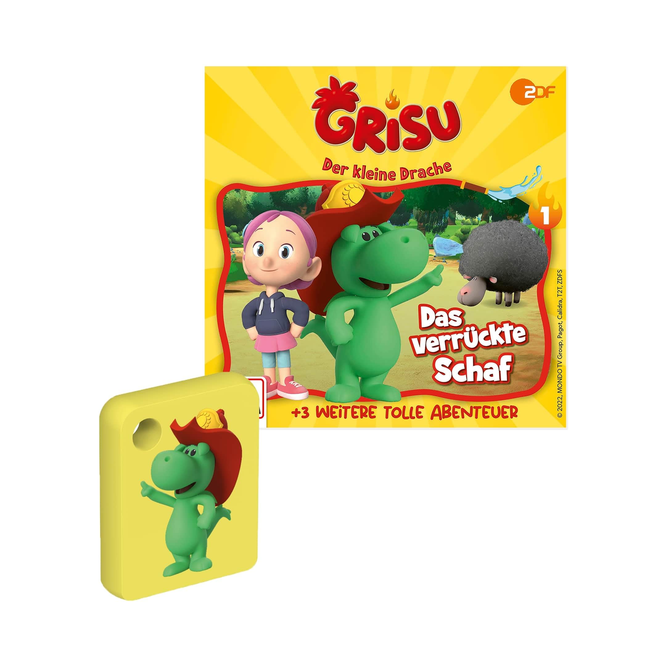 Galakto Audio Token: Grisu - Der kleine Drache - Das verrückte Schaf, Radio Play for Children from 3 Years, Playing Time Approx. 56 Minutes