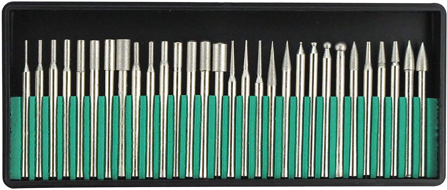 Diy Crafts Diamond Burr Bits, Diamond Burr Bits Drill Kit for Engraving Carving Rotary Tool - 1/8", 3mm Shank, # 2, Pack of 1 Set (Multicolor) (B086WXTP6Z) Amazon Price History, Amazon Price Tracker