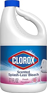 Clorox Splash-Less Liquid Bleach, Fresh Meadow - 77 Fl Oz Bottle