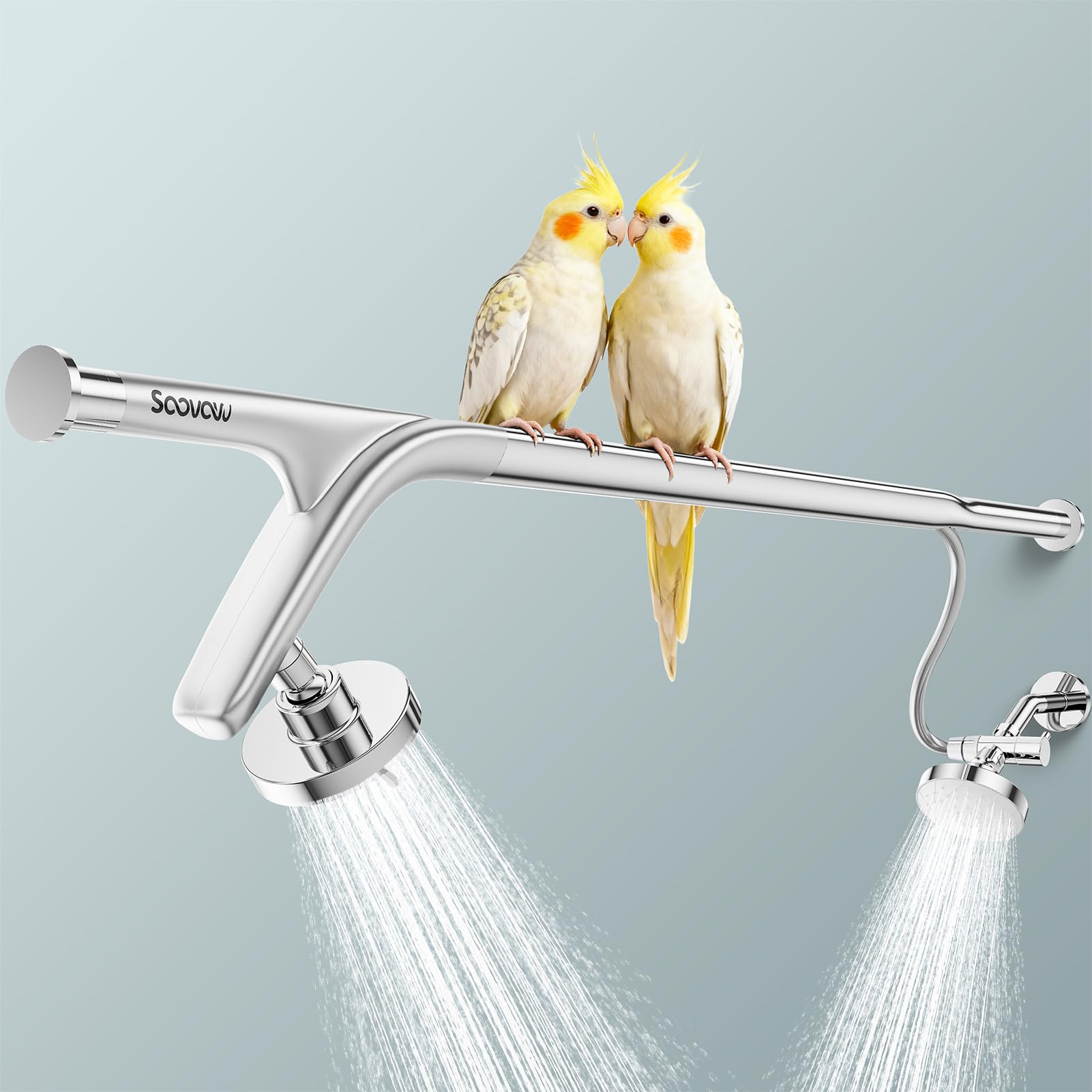 Snapklik.com : Dual Shower Head System For Couples - Double Shower ...